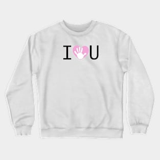 Baby hand print with heart Crewneck Sweatshirt